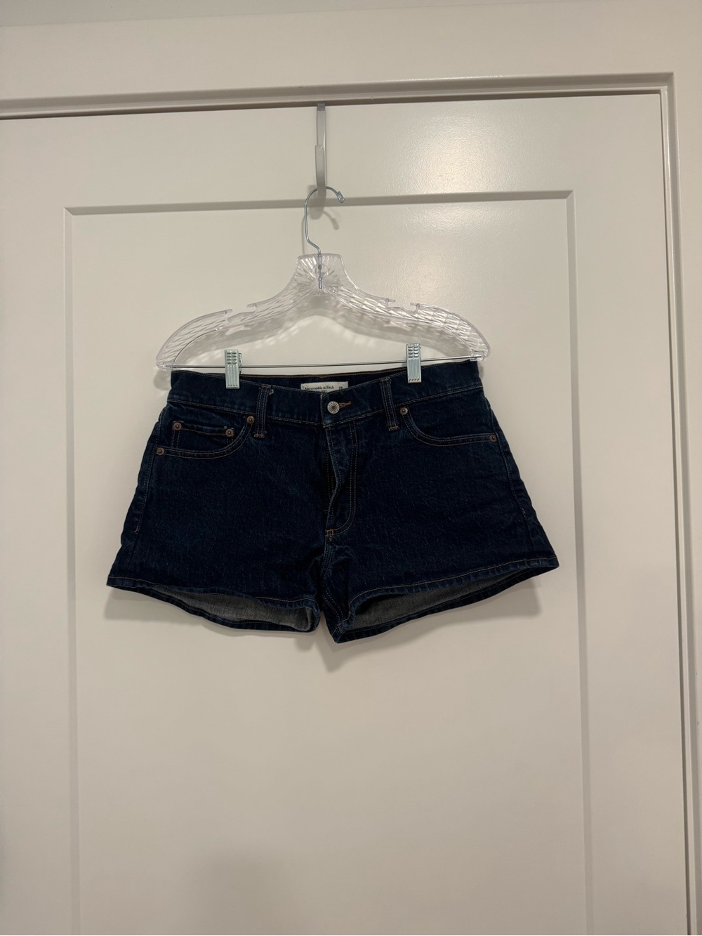 Abercrombie & Fitch Dark Blue Denim Cutoff Shorts